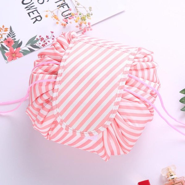Storage Bags Women Drawstring Travel Cosmetic Bag Makeup Organizer Make Up Case Pouch Toiletry Beauty Box Foldable