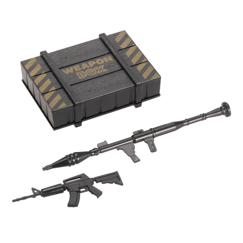 Simulation Weapon Box Artillery Case and Gun Kit RC Decoration for 1/10 Axial SCX10 RC Crawler Off-road Car Truck