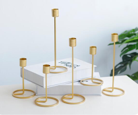 Metal Candle Holders Gold Candlestick Fashion Wedding Candle Stand Exquisite Candlestick Christmas Table Home Decor
