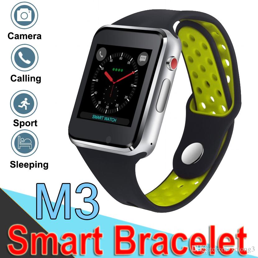 M3 Smartwatch fitness watch Pedometer Camera SIM Card Call Bluetooth Smart watch IPS HD for Android Phone iPhone gt08 A1 DZ09 50 Pack