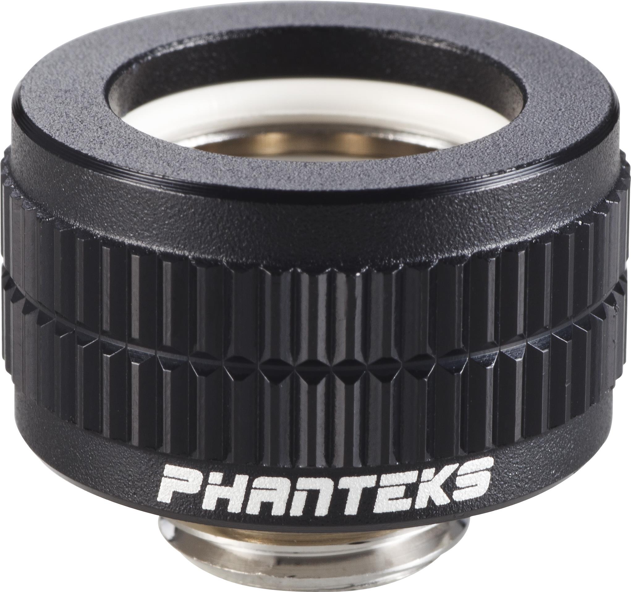 Phanteks Glacier 16mm Hard Tube Fitting G1/4 - Flüssigkühlsystemarmatur - Satin Black (PH-HTC1612_BK)