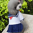 Cat Dog Costume Dress Dog Clothes Blue Costume Cotton Sailor Cosplay Fashion S M L XL