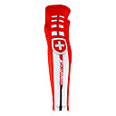 KOOPLUS - Swiss National Equipo Polyester  Lycra Rojo Ciclismo calentador de la pierna