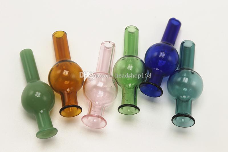 Colorful Glass Bubble Carb Cap Glass Carb Cap For Quartz Banger Nail Honeycomb For Oil Rig Bongs