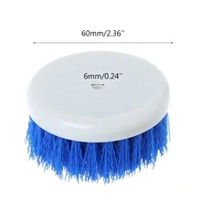 Black/white/Brown/blue Cleaning Brush 60mm Drill Powered Scrub Heavy Duty Cleaning Brush +3mm 6mm Stainless Steel Rod
