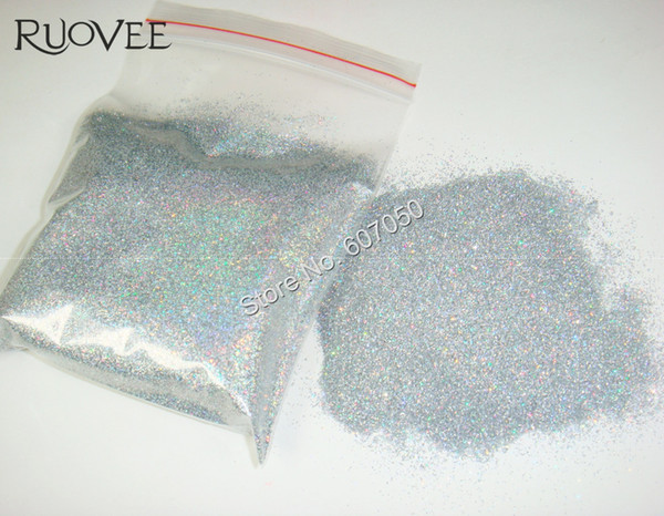 wholesale- 50gram-1/128"(0.2mm) 008inch holographic laser silver color shining fine nail glitter dust powder for nail art &glitter crafts