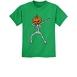 halloween dab jack o' lantern dabbing pumpkin skeleton youth kids t-shirt x-large green