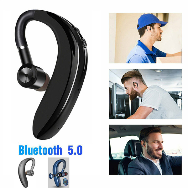 5.0 bluetooth earphones s109 ear hook wireless headsets nosice cancelling hd mic handsbusiness driver for iphone with retail package