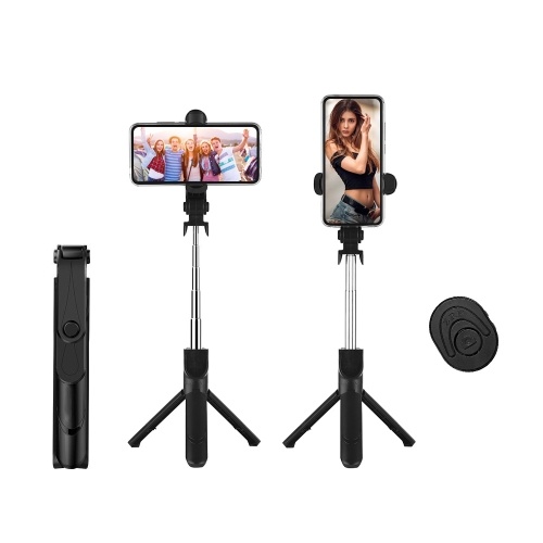 5-Section Extendable Selfie Stick Integrated Universal Phone Holder Tabletop Tripod
