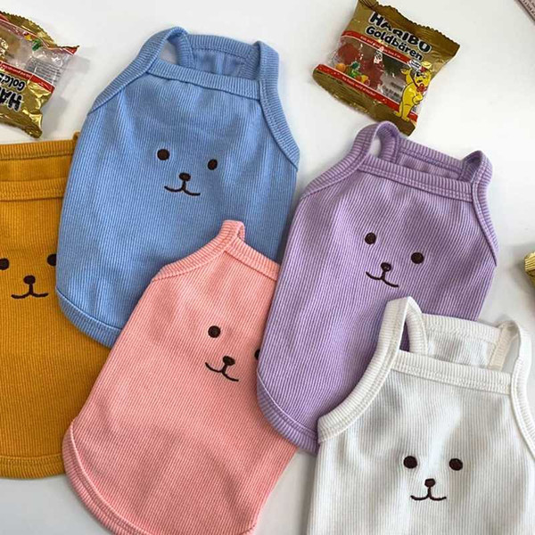 cotton dog clothes soft puppy pets dogs clothing for small medium dogs costume milk print pet shirt chihuahua pug pet clothes