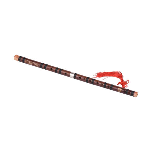 F Key Chinese Traditional Instrument Dizi Bitter Bamboo Flute with Chinese Knot for Beginners