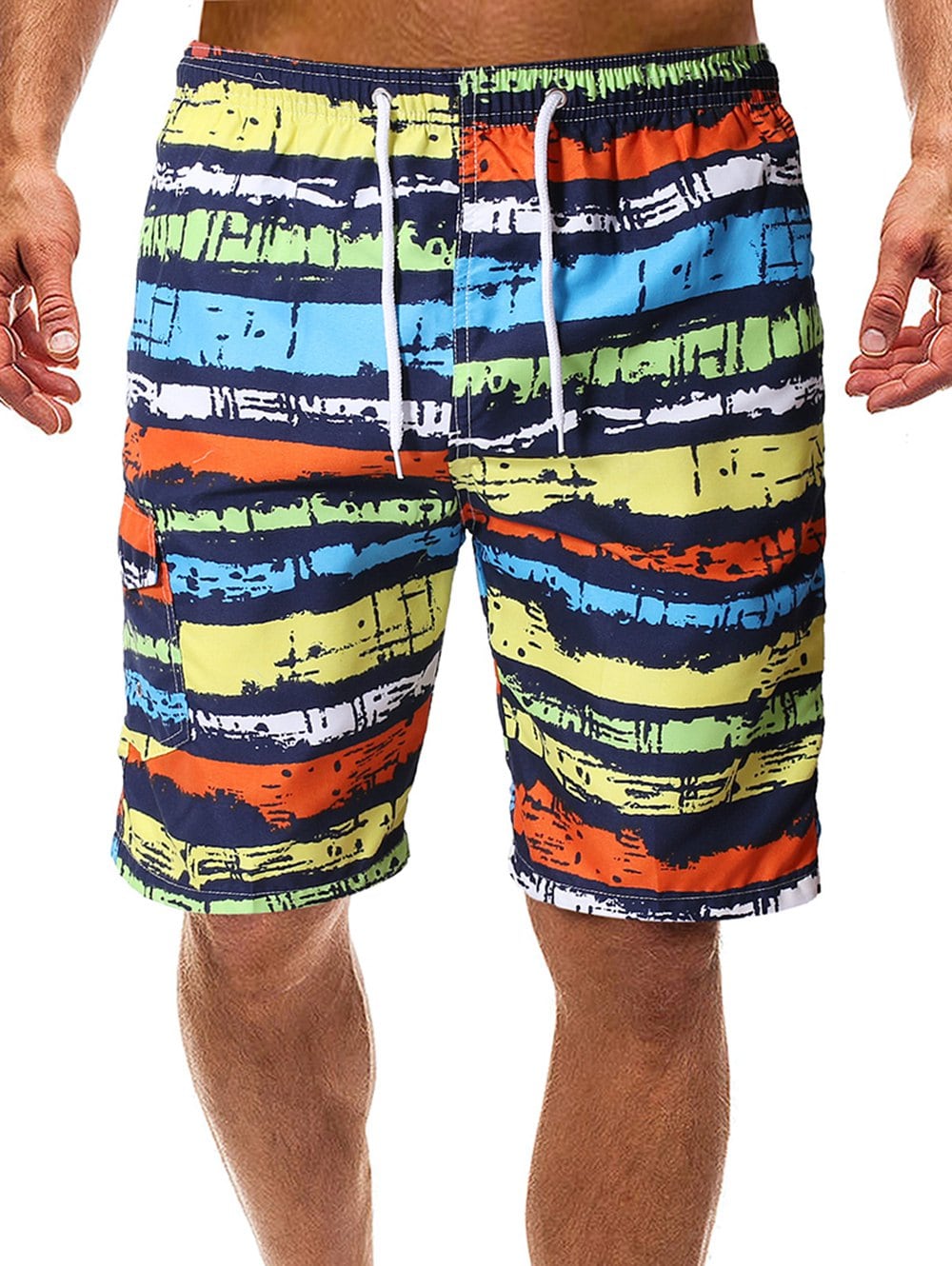 Colorful Painting Print Casual Beach Shorts