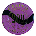 200 Gold Blocking Rounded Mahjong Chip with Anti-fake Sign
