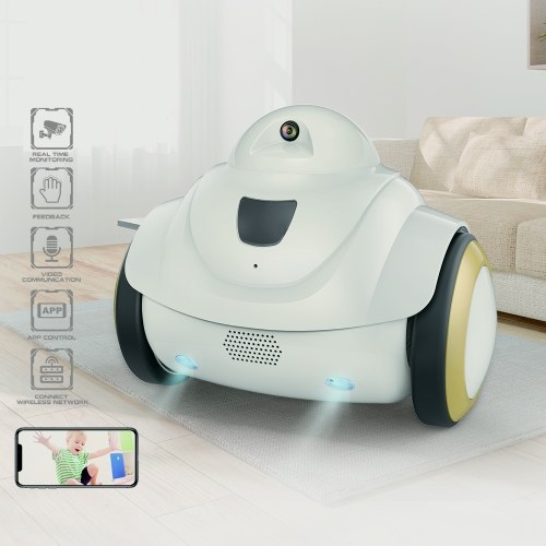 R02 Robot Mascota Bebé Cámara Monitor WiFi Cámara Seguridad para el hogar 720P Cámara Inteligente Robot interactivo