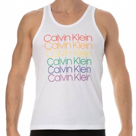 Calvin Klein Pride Cotton Tank Top - White M