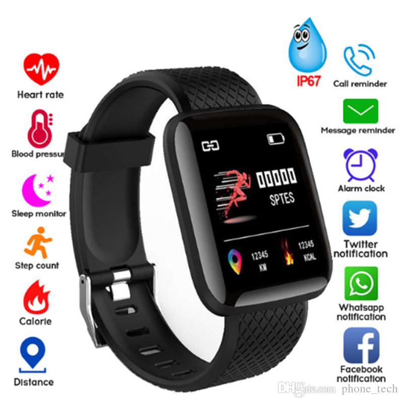 116 PLUS Smart Bracelet Color Screen Heart Rate wristband Blood Pressure Monitoring Track Movement Waterproof Smart Watch Pk Mi Band 3
