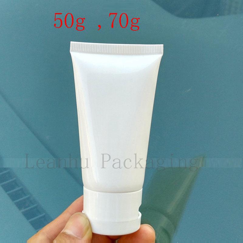 50g 70g empty white soft plastic tube for cosmetics packaging Lotion container washing bottles cosmetic tube container