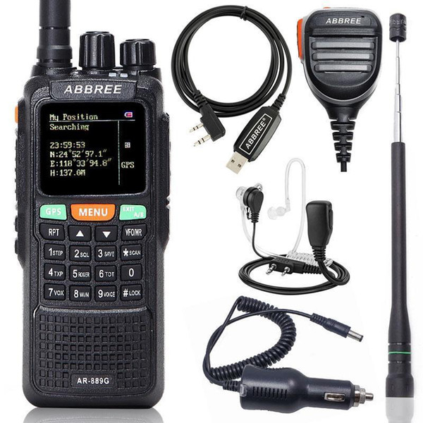 ABBREE AR-889G GPS 10W Powerful Walkie Talkie Cross Band Dual Band Long Range Portable Ham Two Way Radio Communicator1