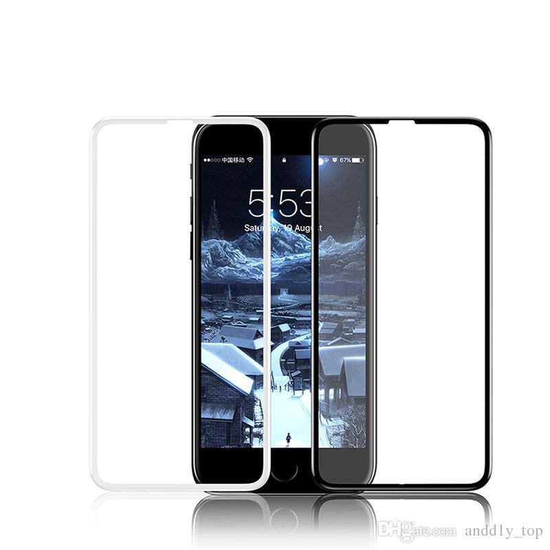 5D Full cover tempered glass for iphone XS max XR 8 7 plus screen protector for Samsung J8 J7 A9 2018 glass film