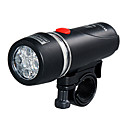5-LED Negro linterna de la bicicleta con pilas Set