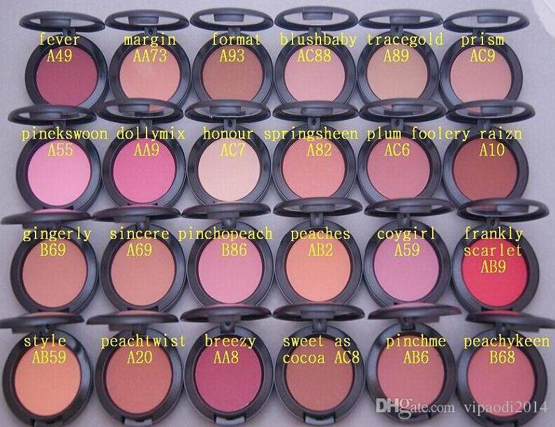 Free shipping! Hot Makeup Blush Shimmer Blush 24 Different Color No Mirrors No Brush 6g mix color