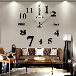 3d bricolage horloge murale moderne sans cadre grand 3d bricolage horloge murale kit décoration maison pour salon chambre romance décoration Lightinthebox