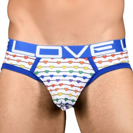 Andrew Christian Love Pride Heartbeat Brief with Almost Naked XS