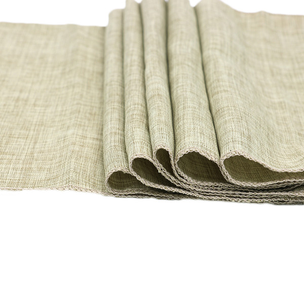 gray khaki burlap table runner jute imitated linen tablecloth rustic wedding party banquet decoration home textiles overlay