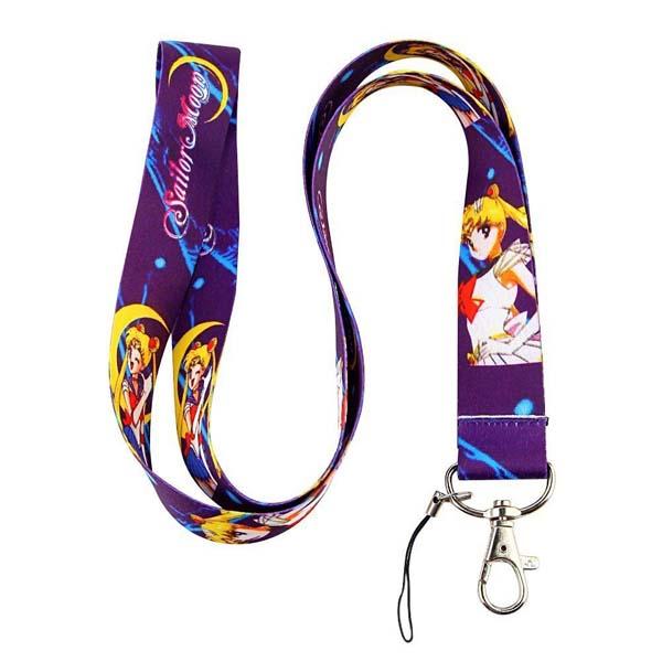 2014 new arrive 30 pcs Sailor Moon colorful neck Lanyard Cell Phone PDA Key ID long strap