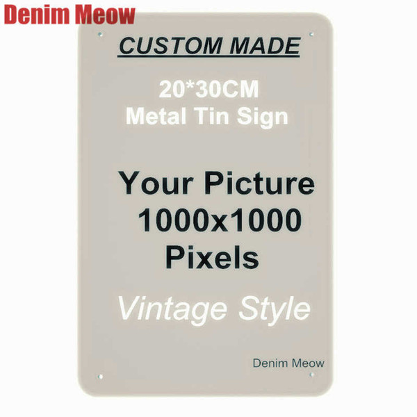 20x30cm/15x30cm/30x30cm Vintage Custom Metal Signs Customize License Plates Retro Plaque Wall Stickers Iron Painting Home Decor