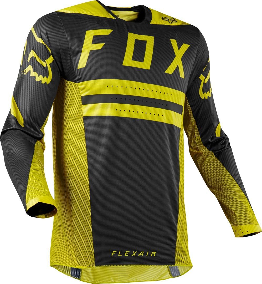 FOX Flexair Preest Jersey Schwarz Gelb L