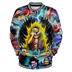 Inspired by One Piece Monkey D. Luffy Outerwear Varsity Jacket Polyster Anime 3D Harajuku Graphic Coat For Men's / Women's / Couple's Lightinthebox