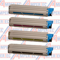 4 Ampertec Toner XL für Oki 43865708+43872305-07  4-farbig