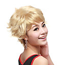 Capless ondes courtes Blonde Haute Qualité perruque synthétique cheveux