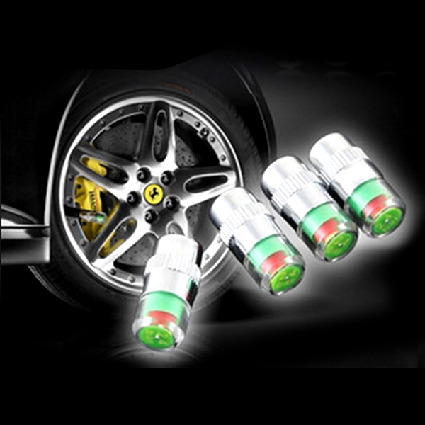 2.4 BAR Auto Auto Reifen-Druck-Monitor-Diagnose-Tools Kit Valve Stem Caps Sensor 3 Farbe Anzeige-Alarm