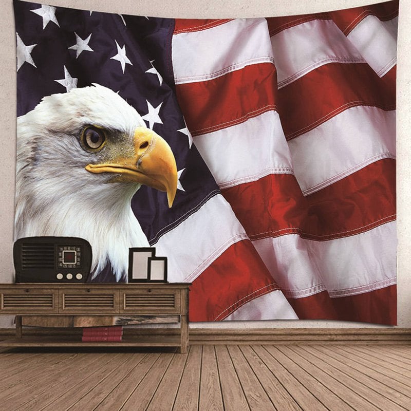 American Flag Printed Patriotic Tapestry