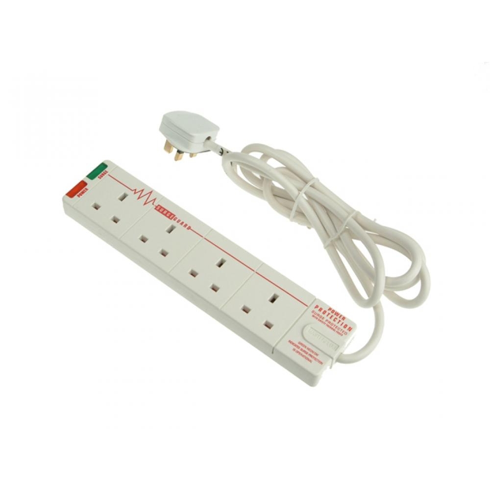 Masterplug Surge Protected 4 Gang Extension Lead 2 Meter 13a