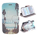 The Beach Side Street Pattern Full Body PU Leather Case with Card Slot for Samsung Galaxy S3 Mini I8190