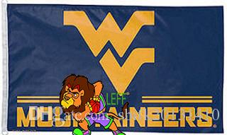 West Virginia Mountaineers WVU Blue University Large College Flag 3*5ft