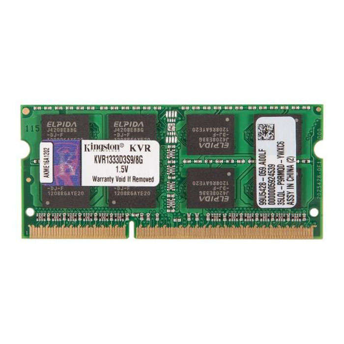 Kingston ValueRAM 8GB (1x8GB) 1333MHz DDR3 Non-ECC 204-Pin CL9 SODIMM Laptop Memory Module