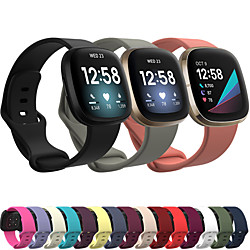 Uhrenarmband für Fitbit Versa 3 Fitbit Sportband Edelstahl / Silikon Armband für Fitbit Versa 3 / Fitbit Sense
