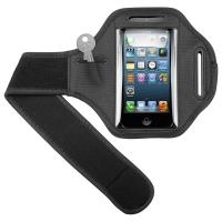 Wentronic goobay Sportbag - Arm Pack für Mobiltelefon / Player - Kunstfaser - Schwarz - für Apple iPhone 5, 5c, 5s (63268)