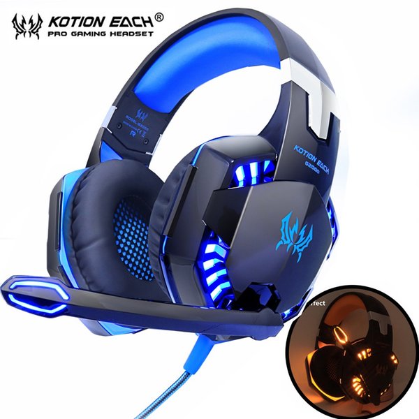 Pvfllymk G2000 Gaming Headset Headphones Wired Gamer Earphone with Microphone Deep Bass Stereo Headset with backlit for PS4 phone PC Laptop