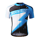 SPAKCT 100% manga corta de poliéster transpirable / de secado rápido Hombres Ciclismo Jersey S13C04 (Azul)