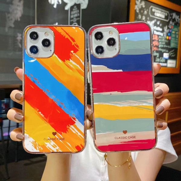 Coque For iPhone 11 Electroplated Rainbow Phone Cases For IPhone 12 mini 12 11 Pro Max XR X XS Max 7 8 Plus Soft Clear Back Case