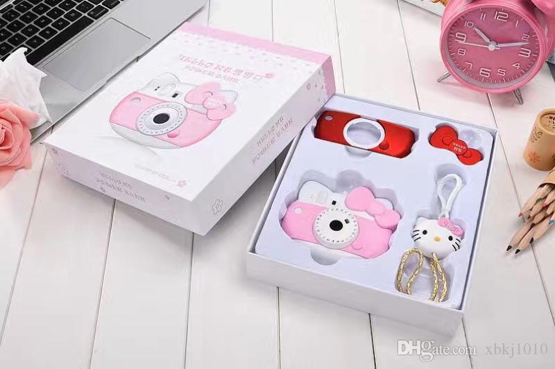 Fashion Hello kitty Polaroid Camera mobile power bank 6000mAh pink-red lovely Hello kitty portable power bank for iphone
