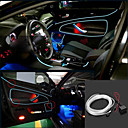 Contrôle vocal Marsing 3D Car flexible Décoration 2W 150lm 7500K Ice Blue Light EL Strip - (DC 12V / 5M)