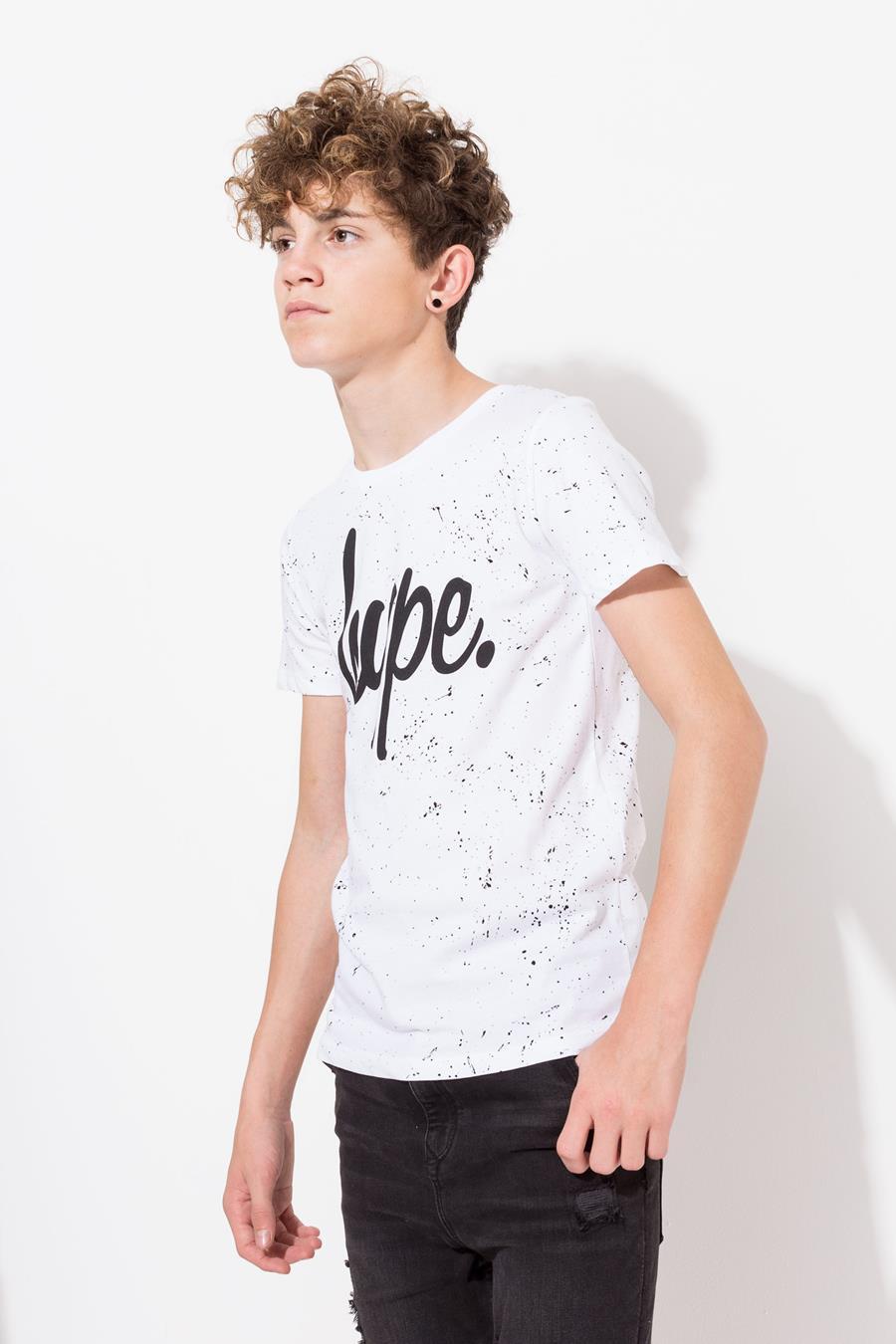 Hype White Aop Speckle Kids T-Shirt | Size 5-6