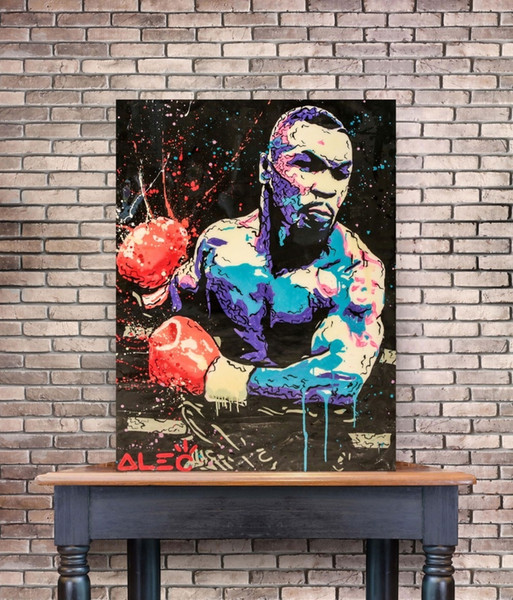 Alec Monopoly Boxing Mike Tyson Graffiti Art Poster Prints Canvas Oil Painting Abstract Wall Art Pictures for Living Room Home Decoration