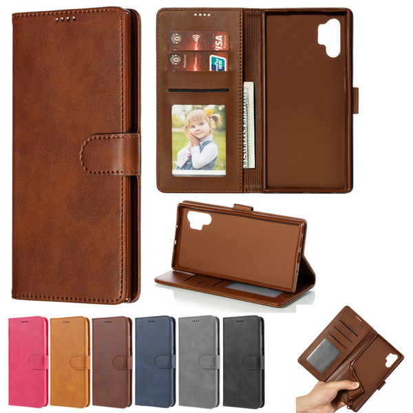 Luxury PU Leather Wallet Case PhotoFrame Slot For Samsung J4 J6 Plus A6 A7 A9 2018 M10 M20 M30 A10 A20 A30 A40 A50 A60 A70 A20E A10S A20S
